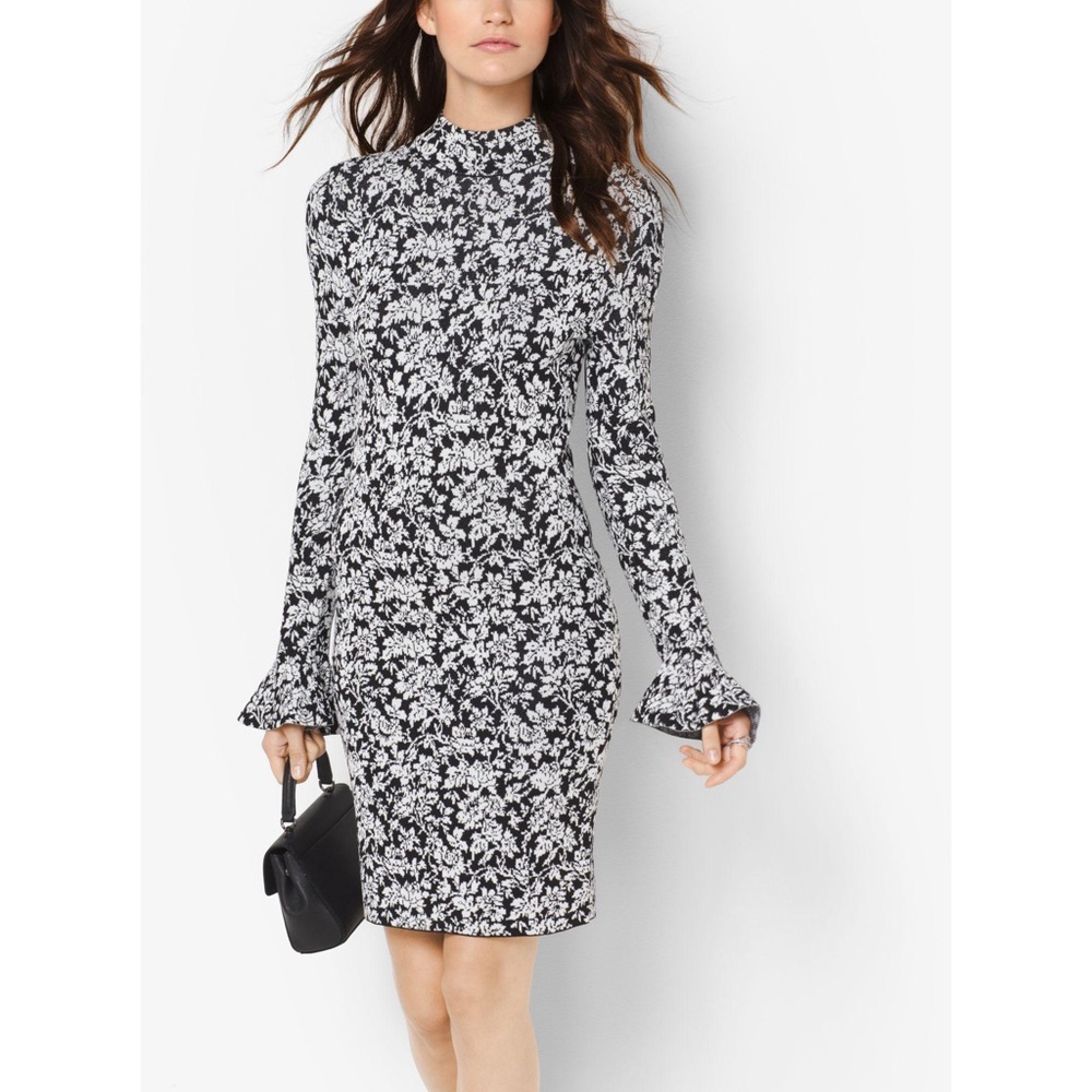 Floral Michael Kors Dress- Black/White